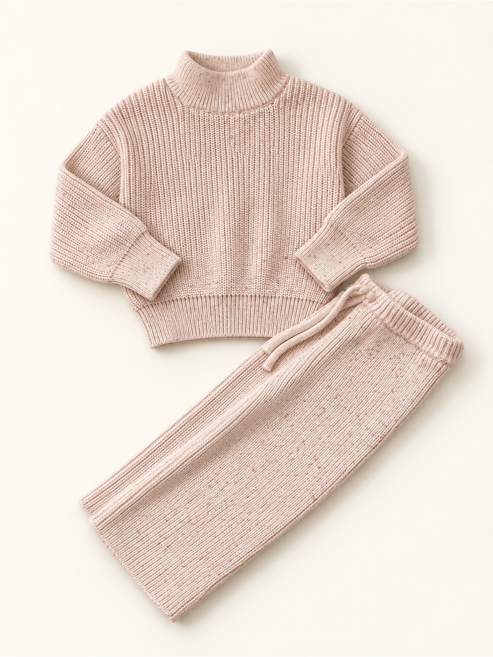 Jamie Kay Cozy Knit Two-Piece Sweater Set in Blush